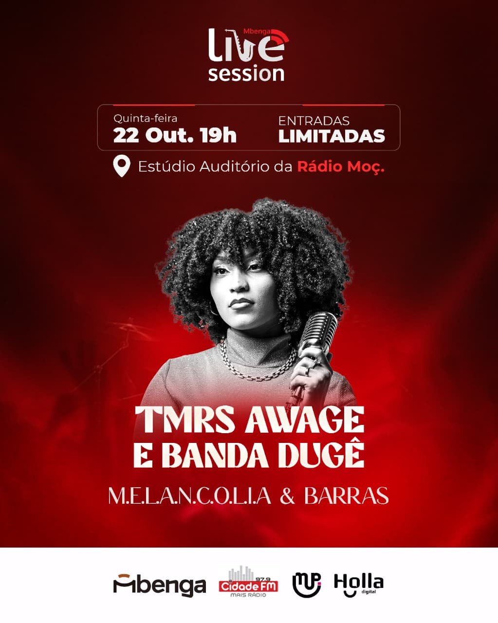 Tamires Awage em concerto no auditório da RM